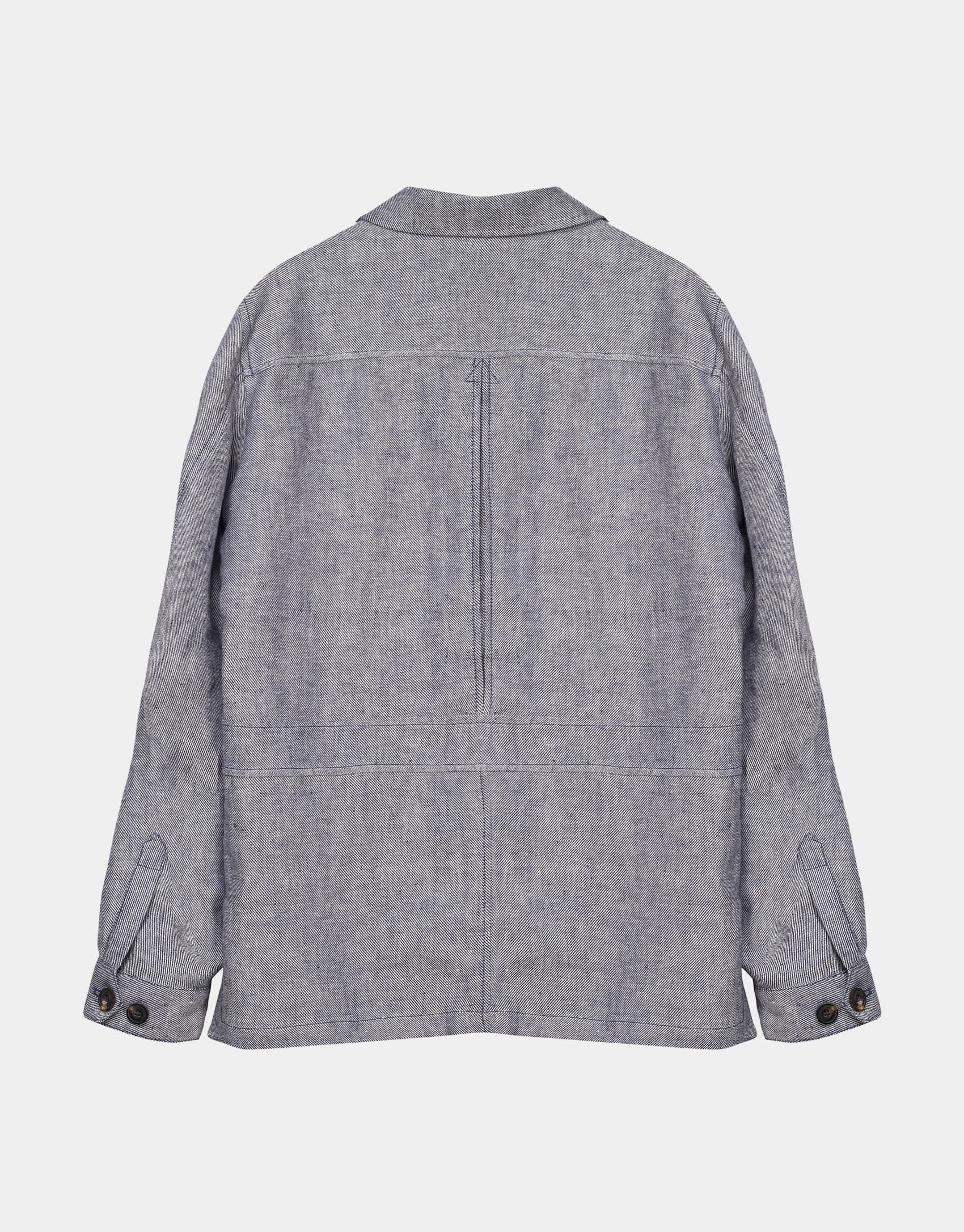 Light blue colored linen Safari jacket