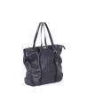 EDWARD NEGRO: Shopping en piel lisa