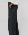Pantalón recto raya diplomática gris