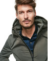 Khaki light tech fabric jogging jacket 