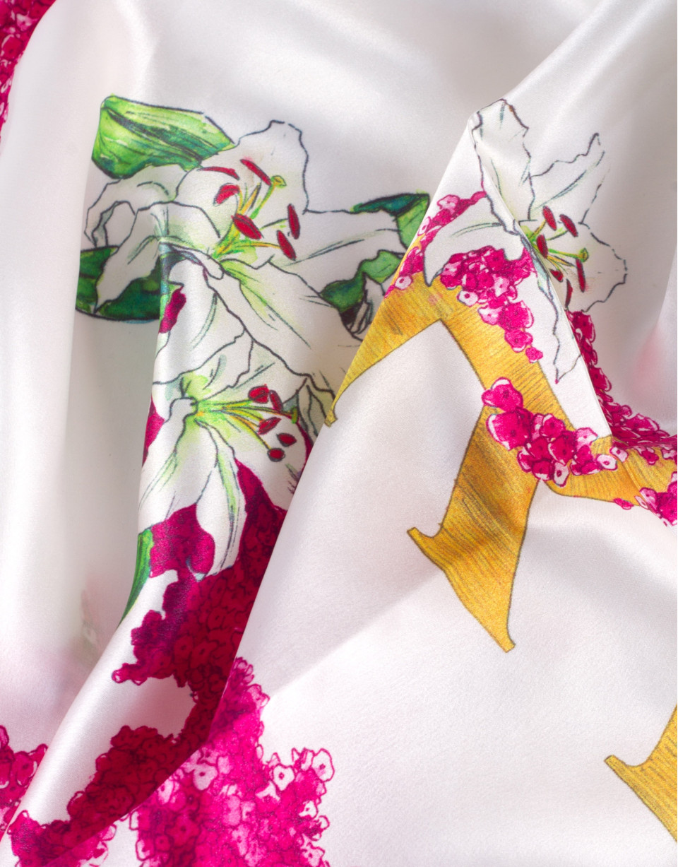 Fuchsia logo scarf 