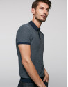 Polo algodón high twist marino/crudo