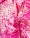 Double layer scarf with pink and beige print