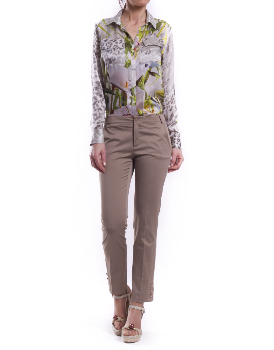 Long sleeve silk shirt 