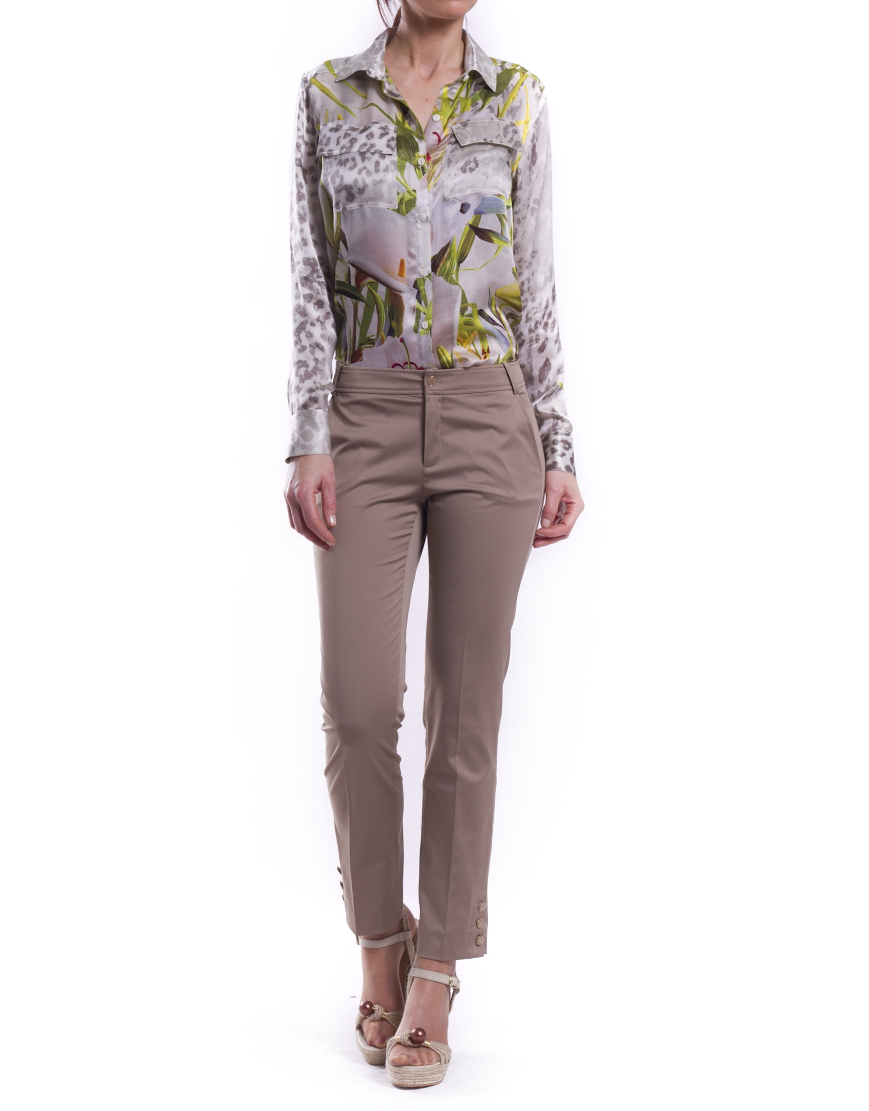 Long sleeve silk shirt 