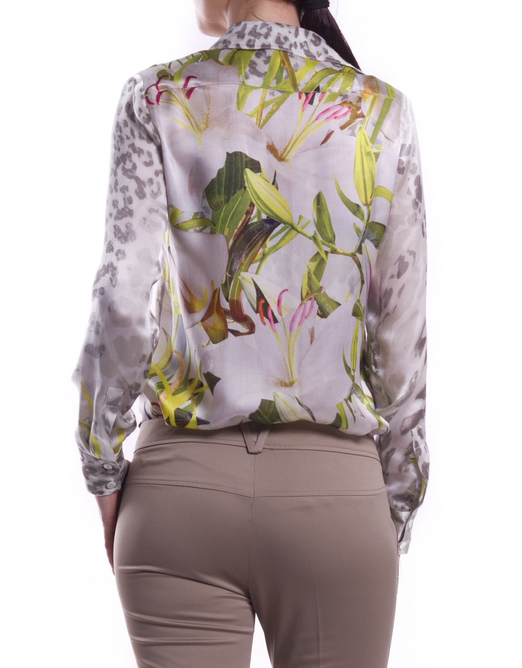 Long sleeve silk shirt 