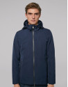 Navy blue light tech fabric jogging jacket 