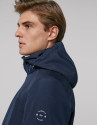 Navy blue light tech fabric jogging jacket 