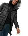 Long black anorak