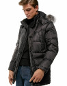 Long black anorak