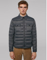 Dark gray, quilted short windbreaker