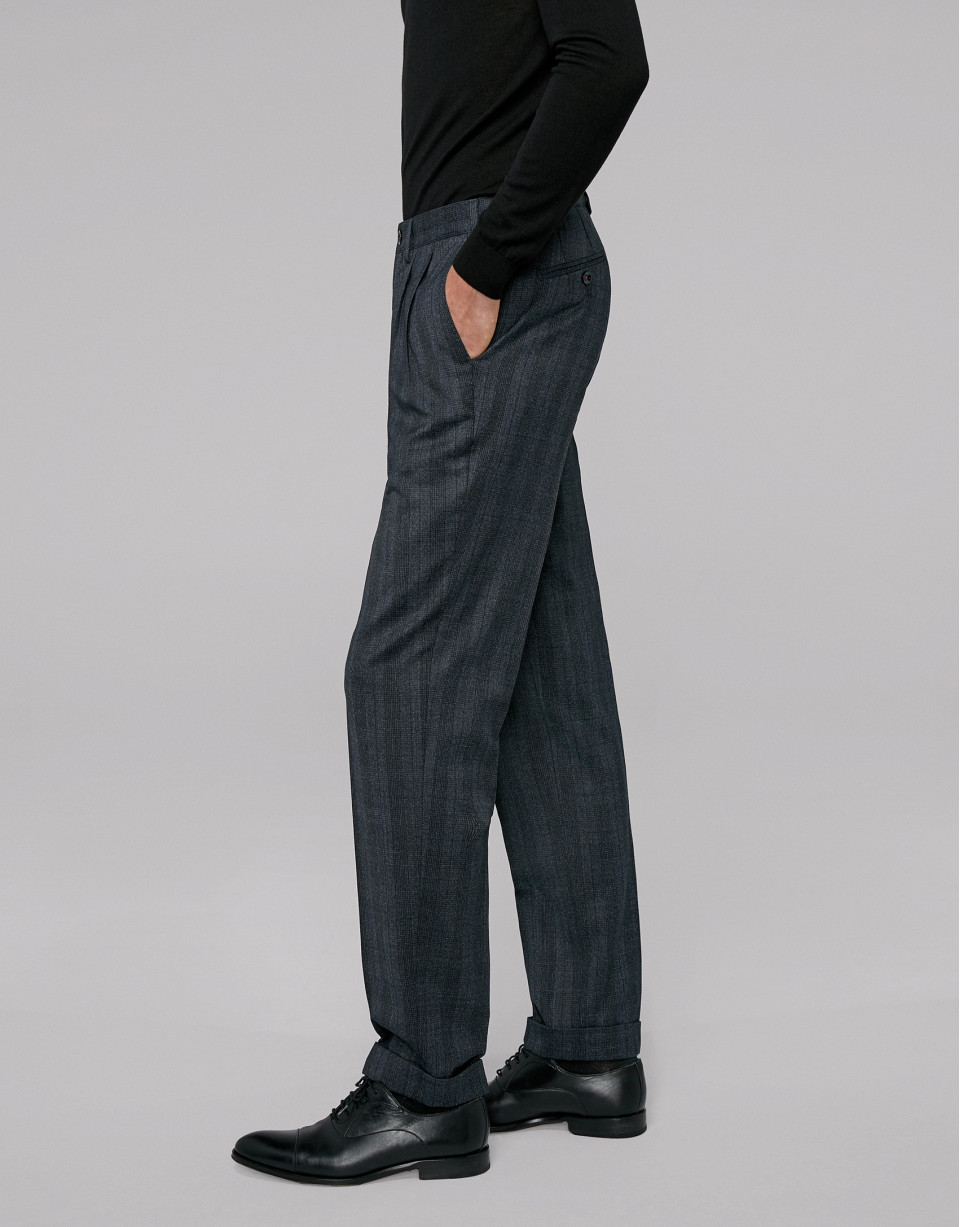 Pantalón cuadros azul oscuro