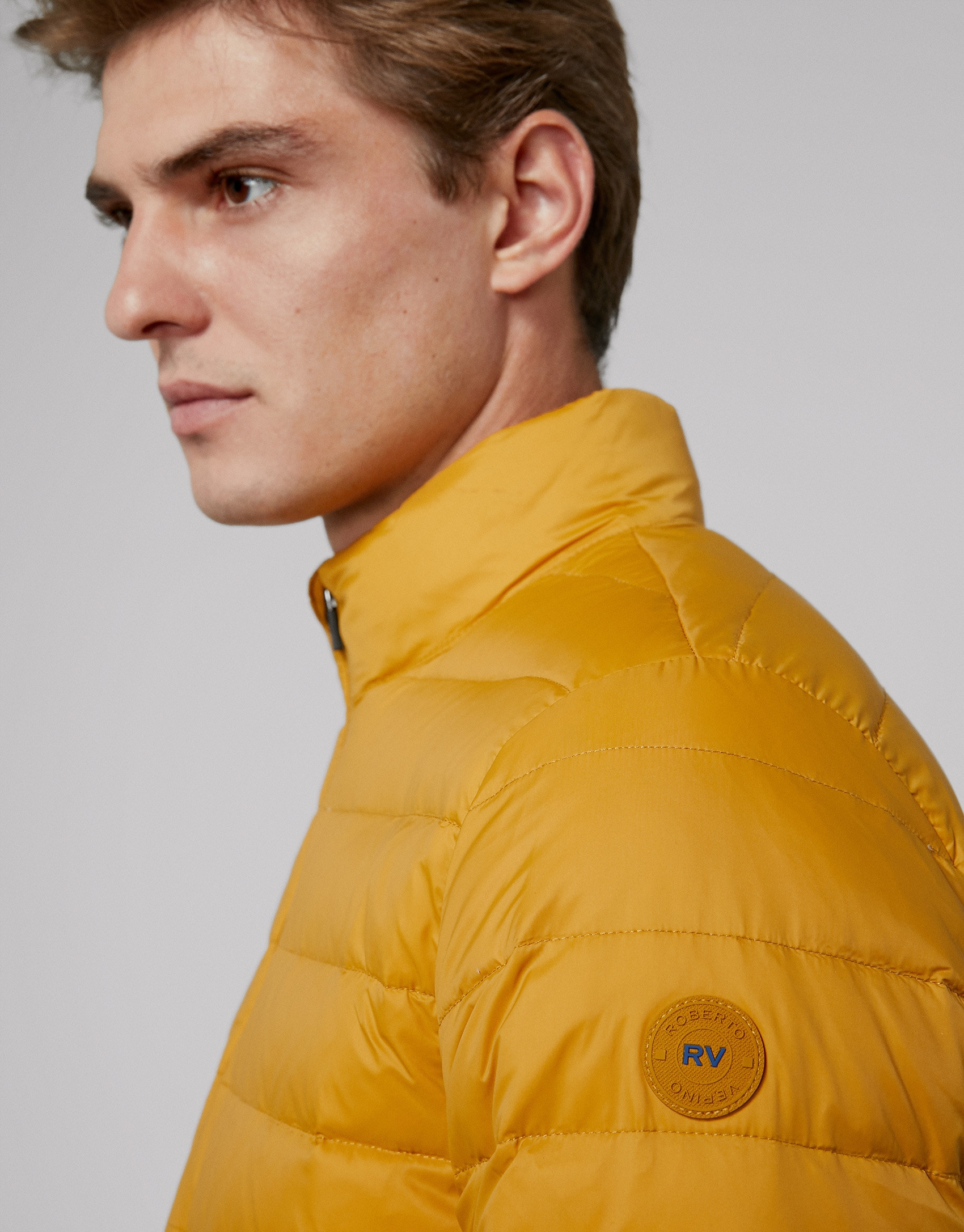 Short mustard anorak