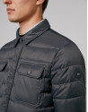 Dark gray, quilted short windbreaker