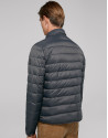 Dark gray, quilted short windbreaker