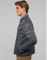 Dark gray, quilted short windbreaker