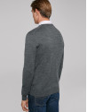 Jersey cuello pico gris melange