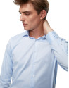 Camisa vestir espiga celeste