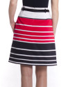Striped skirt with pleats