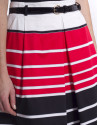 Striped skirt with pleats