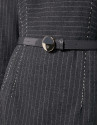 Gray pinstriped midi dress