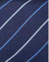 Blue silk tie with stripes