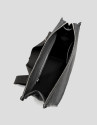 Men's black leather backpack