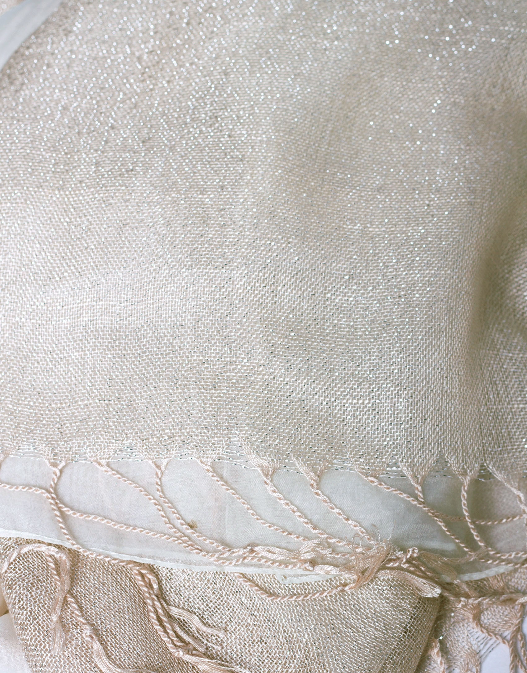 Foulard doble capa en tonos beige