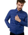 Deep blue, quilted short windbreaker
