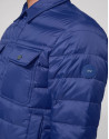 Deep blue, quilted short windbreaker