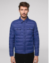 Deep blue, quilted short windbreaker