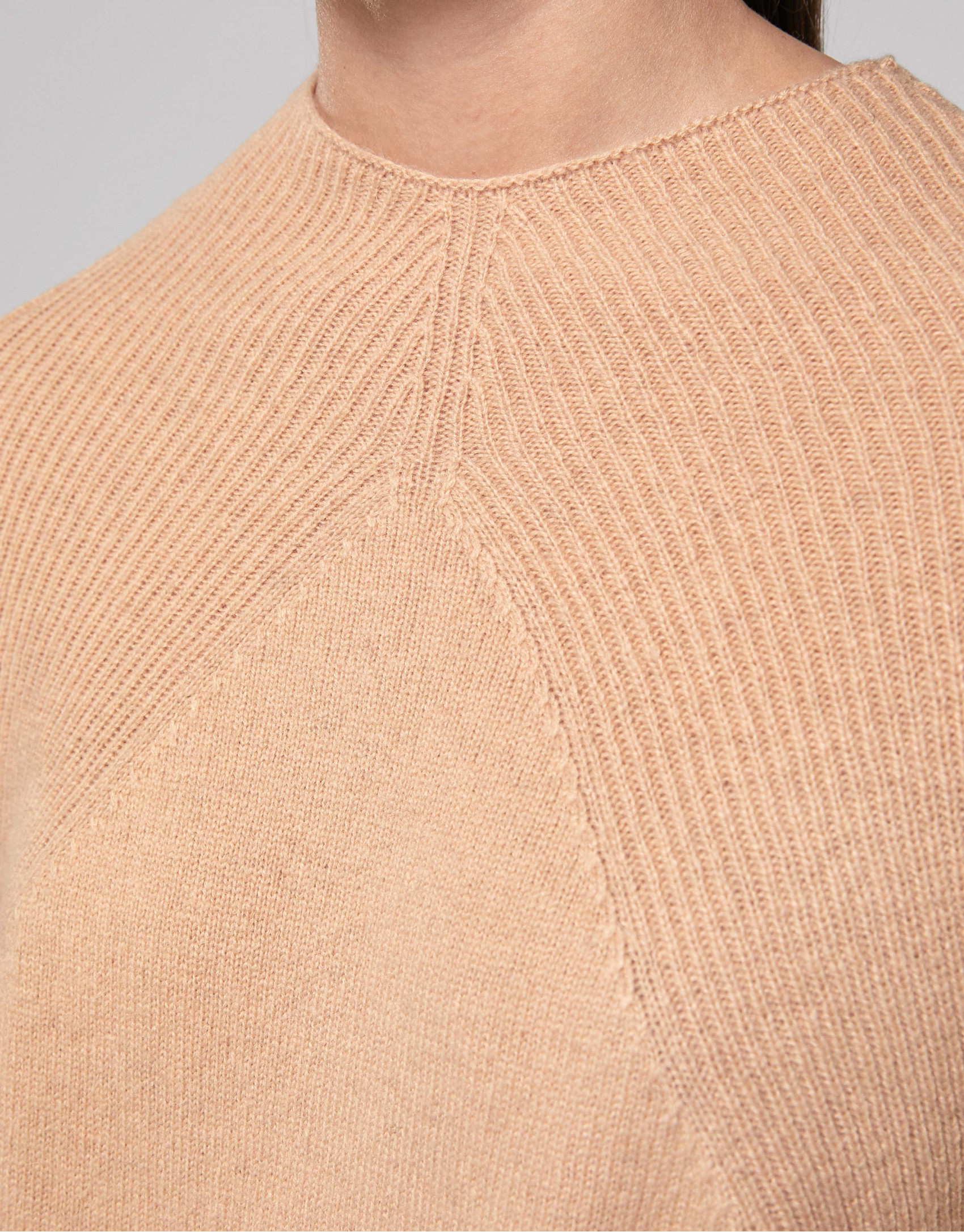 Hazel sweater with ribbed shoulders