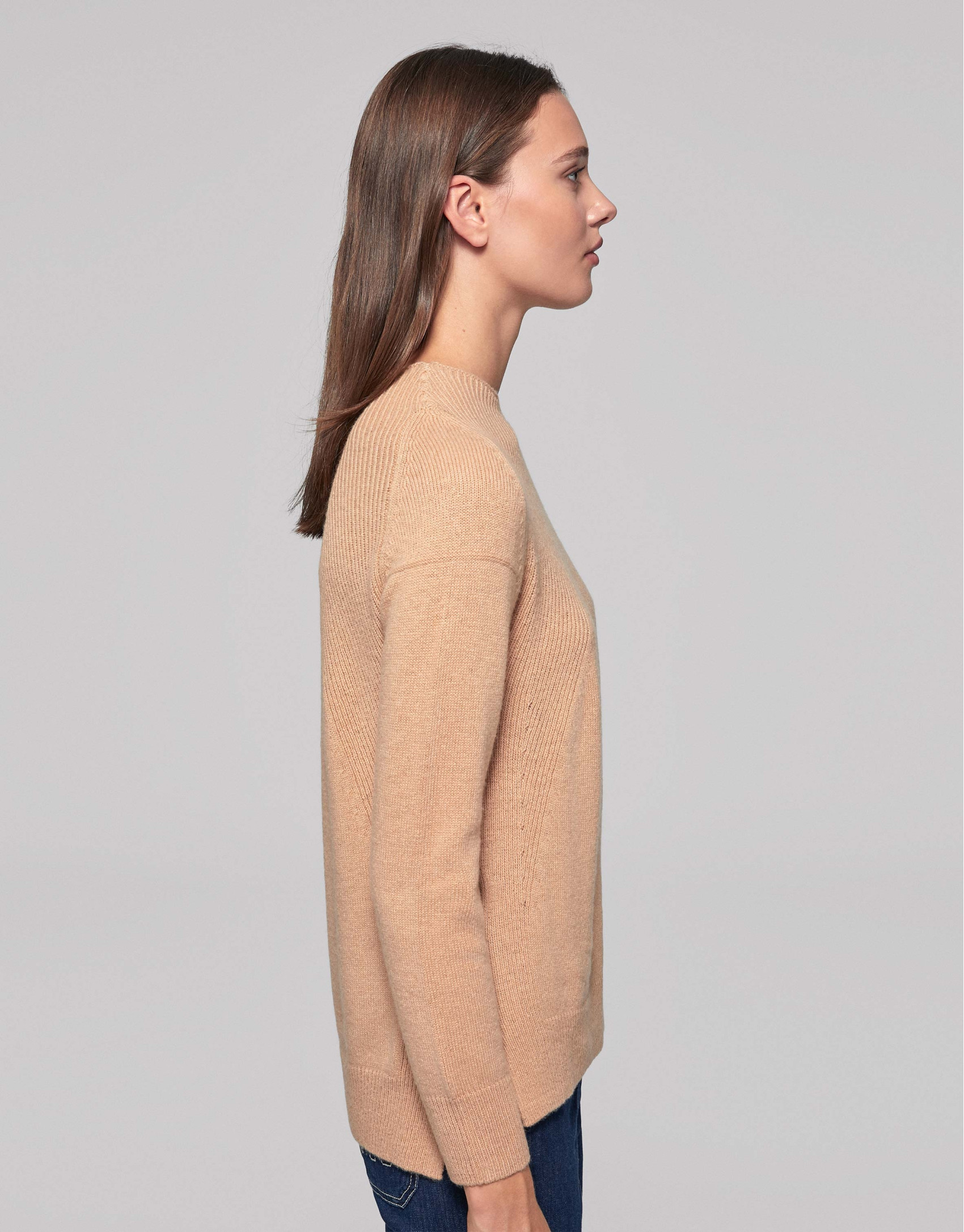 Hazel sweater with ribbed shoulders