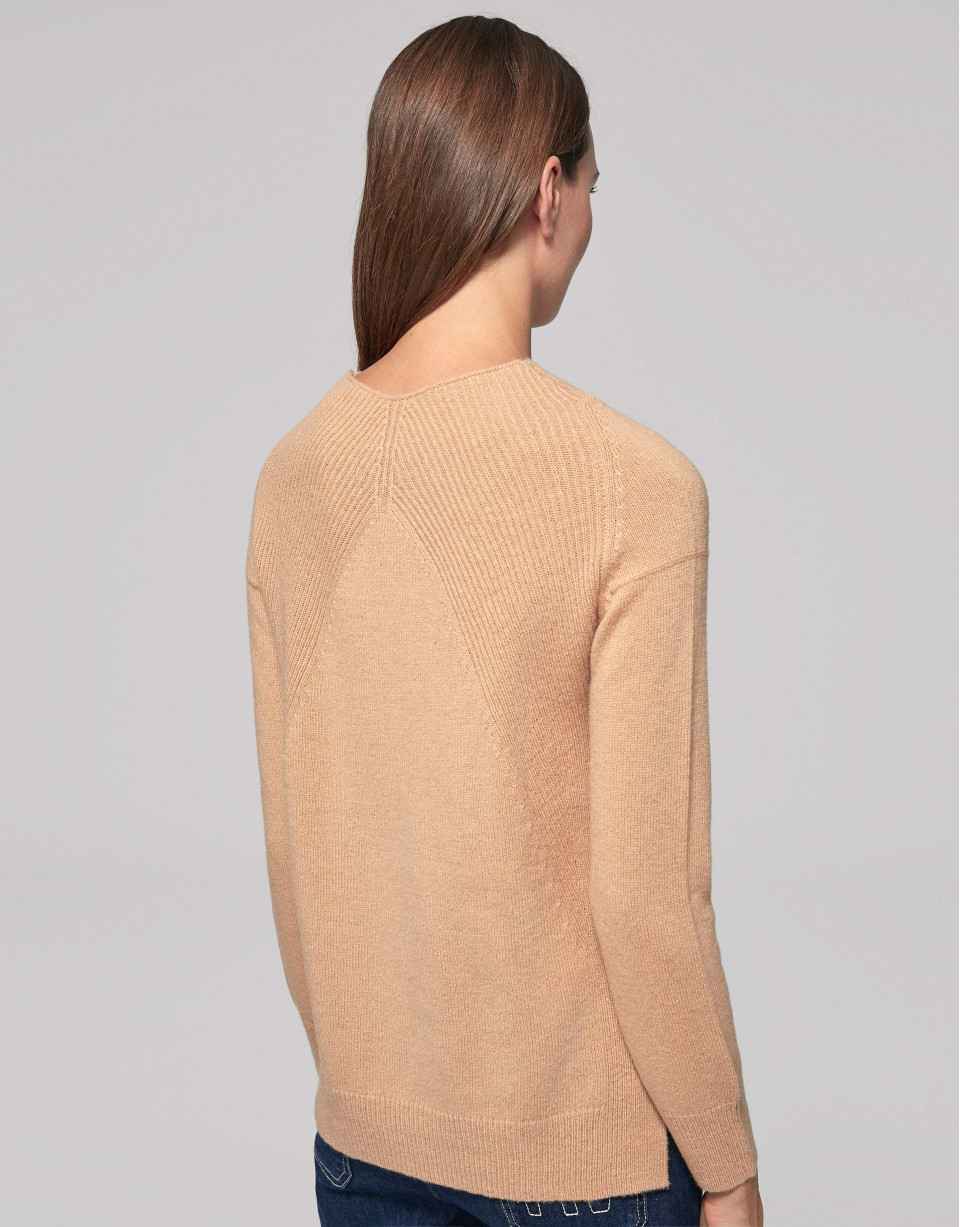 Hazel sweater with ribbed shoulders