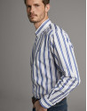 Camisa sport rayas azul oscuro/blanco - Hombre | Roberto Verino