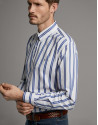 Camisa sport rayas azul oscuro/blanco - Hombre | Roberto Verino