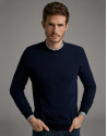 Navy blue seed stitch sweater - Man - SS2020 | Roberto Verino
