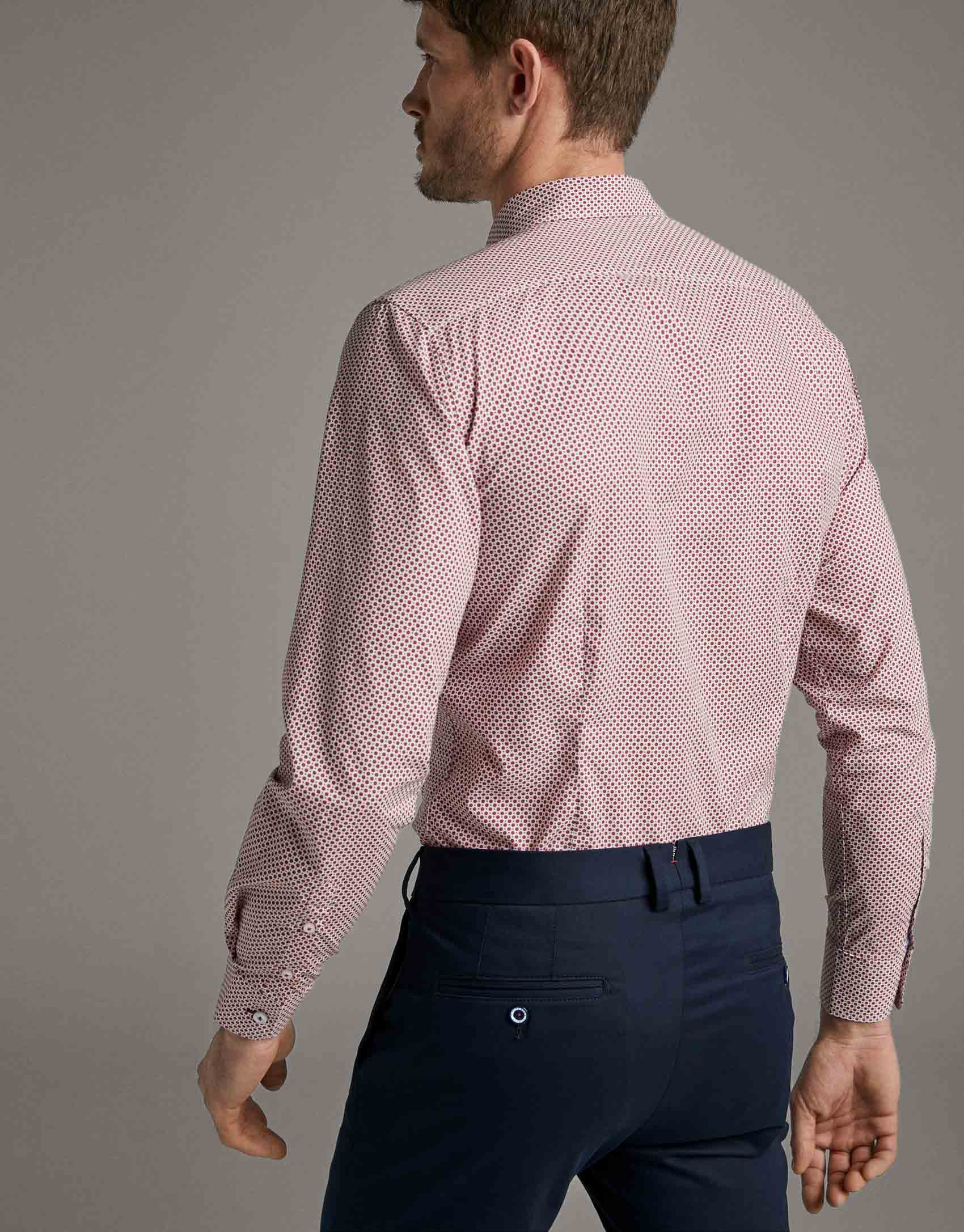 Red/blue dotted print sport shirt - Man | Roberto Verino