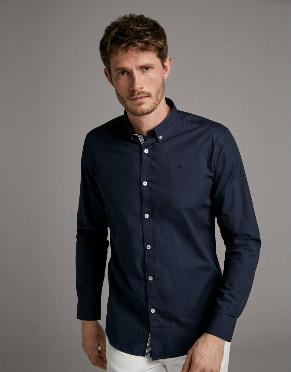 Camisa sport popelín marino - Hombre - PV2020 | Roberto Verino