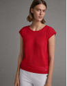 Red sweater with dropped sleeves - Woman | Roberto Verino