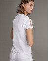 Camiseta blanca con puntilla en delantero y ... | Roberto Verino