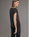 Jersey trasparente de lurex negro - Mujer | Roberto Verino