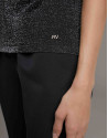 Black transparent lurex sweater - Woman | Roberto Verino