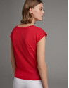 Red sweater with dropped sleeves - Woman | Roberto Verino