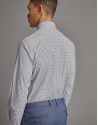 Khaki/blue geometric print men's shirt - Man | Roberto Verino