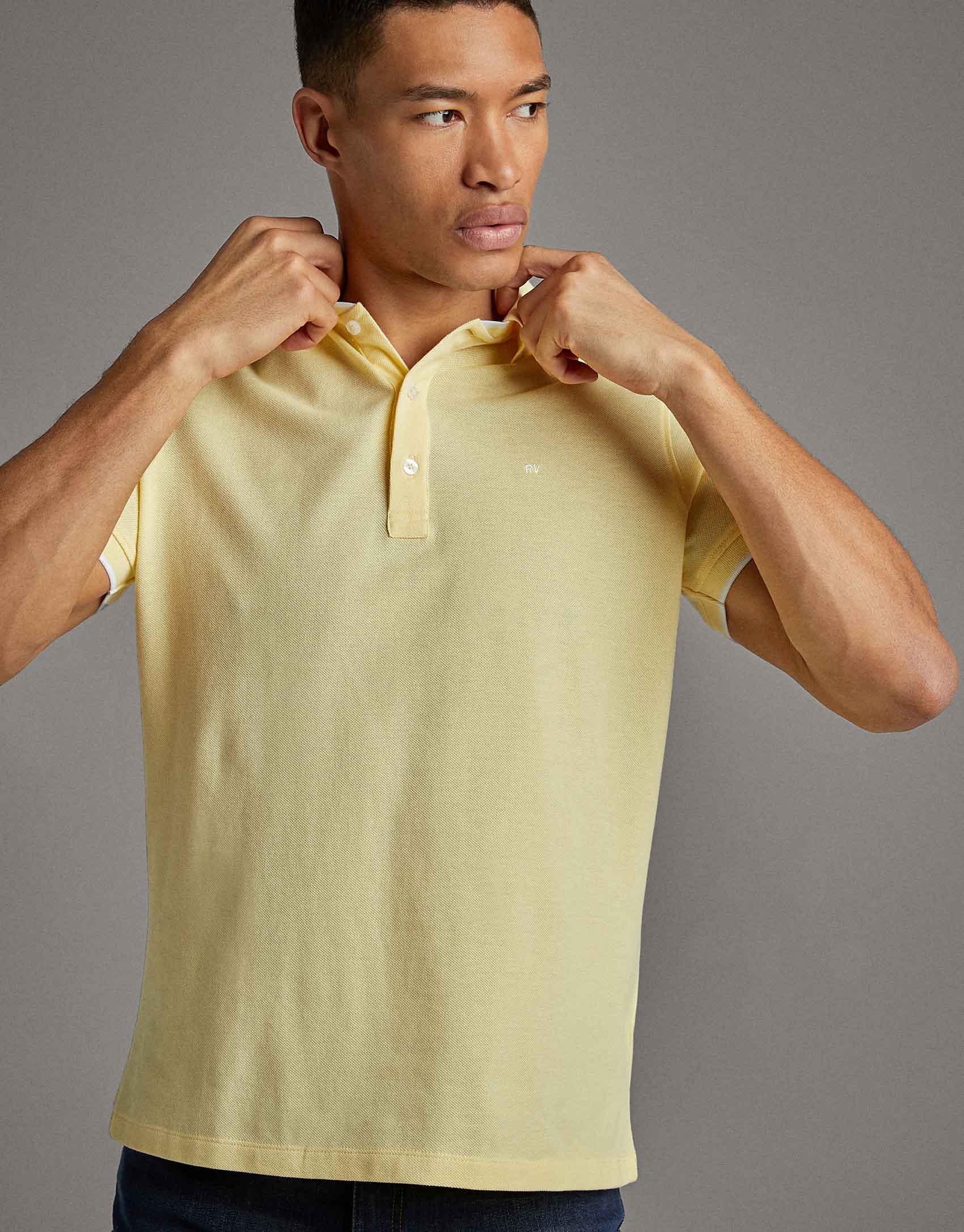 Polo piqué amarillo - Hombre - PV2020 | Roberto Verino