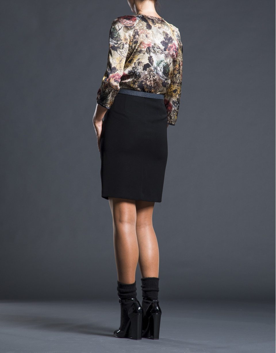 Green - mustard print shirt 