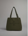 Khaki nylon Roxy nano-hobo bag
