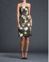 Vestido negro estampado floral