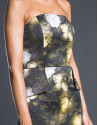 Vestido negro estampado floral